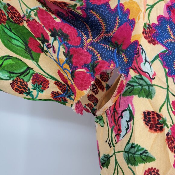 Saloni 100% Silk Lea Boho Chic Hourglass Resort Vacation Maxi Formal Dress 6 - Picture 6 of 14